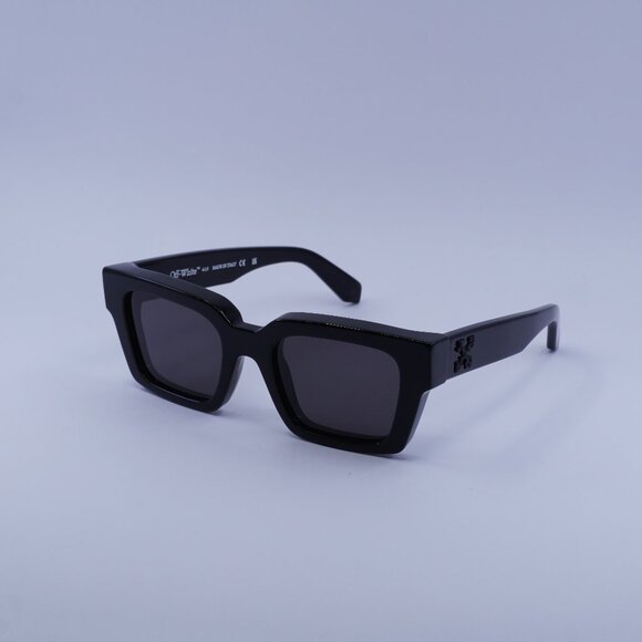 Off-White OERI008 VIRGIL 1307 Sunglasses Black Square Frame, Dark Grey Lenses - Picture 1 of 11